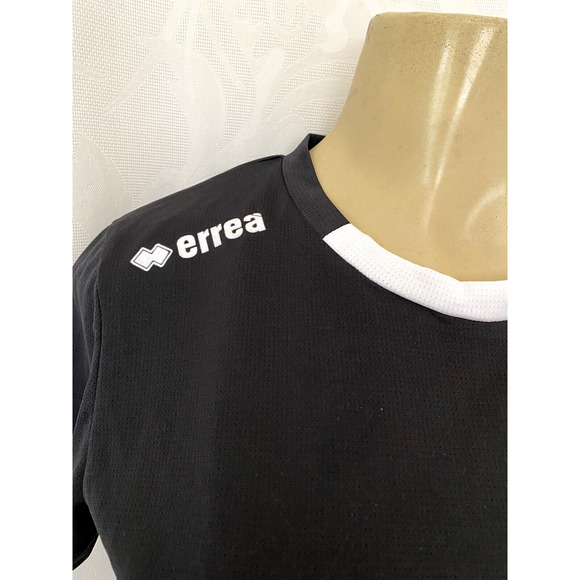 NWT ERREA Women Ramos Maglia T Shirt Crew Neck Short Sleeve Black Jersey… - Picture 3 of 8